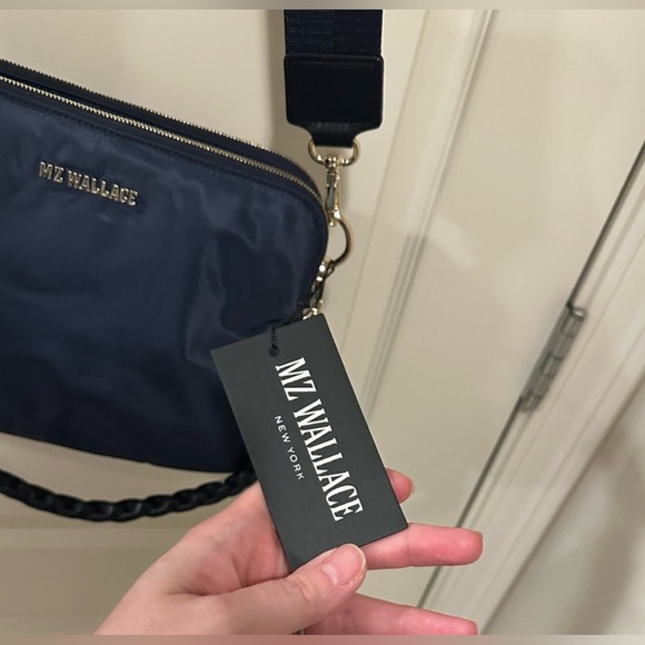 NWT Navy Blue MZ Wallace Bowery Crossbody - Picture 1 of 13